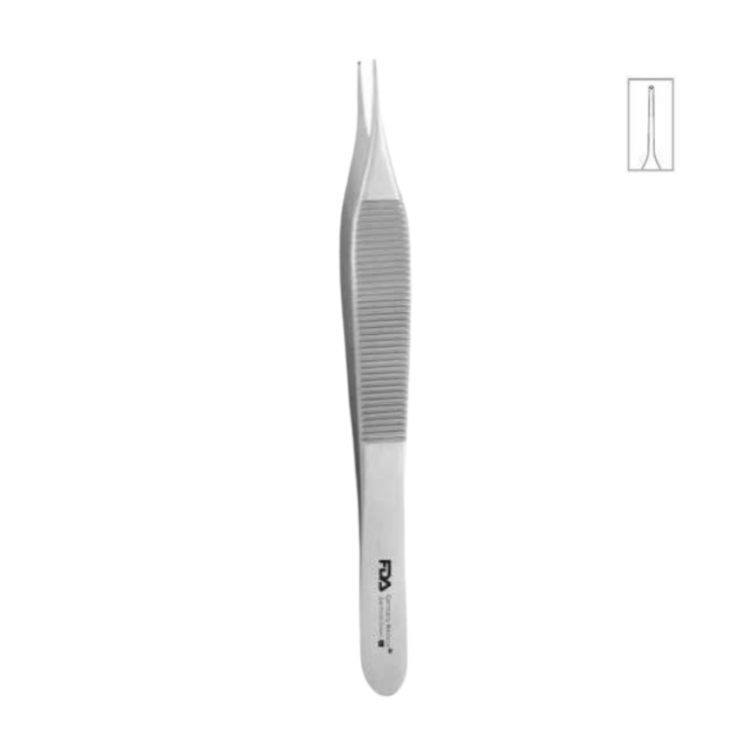 Forceps Adson Tissue 1x2 Teeth Gold
