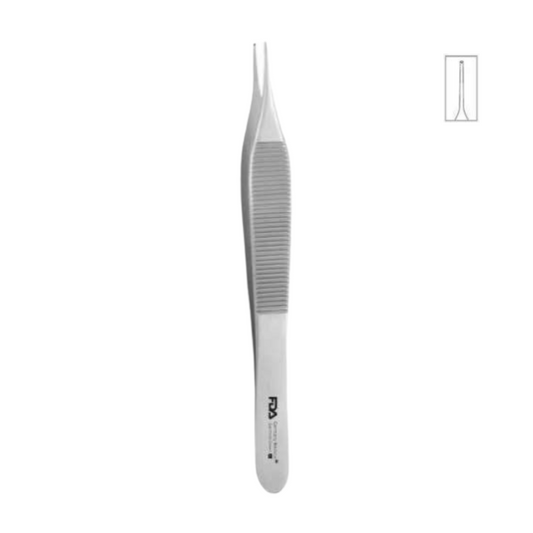 Forceps Adson Tissue 1x2 Teeth Gold